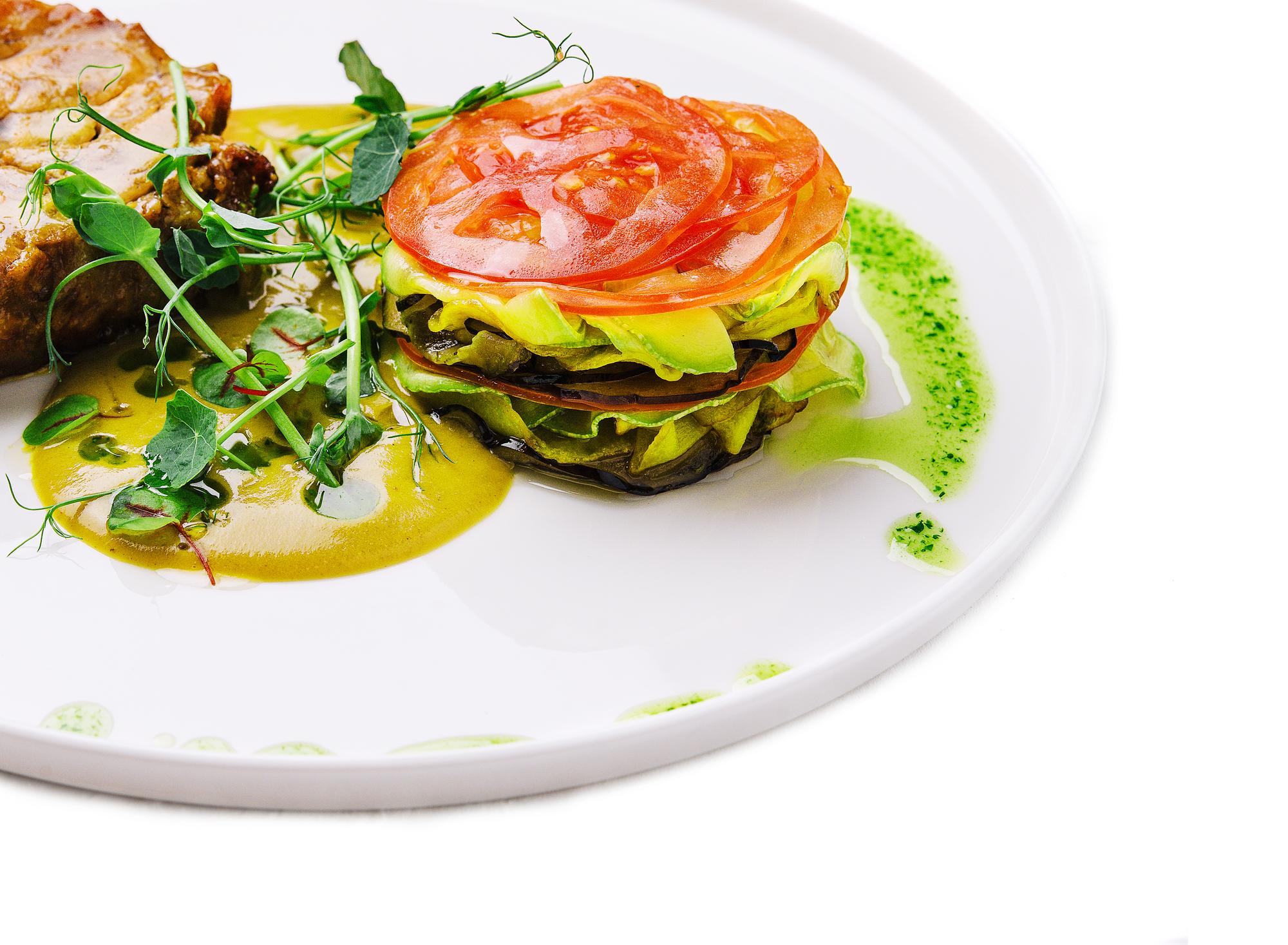 Plated seasonal dish from course